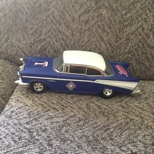 Classic Blue and White  Texas Rangers Toy Car